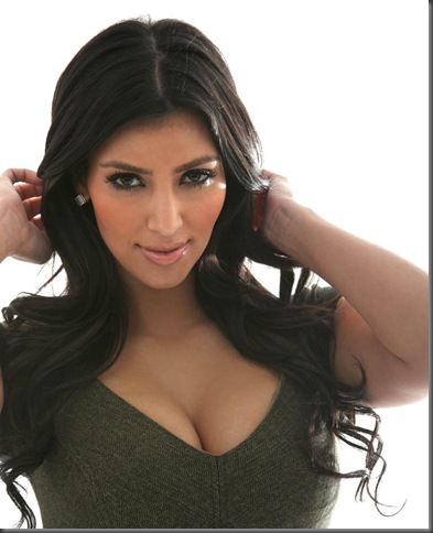 Sexy actress kim kardashian showing her hot claevage | Emo Hair Cuts